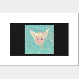 Swimming Pig Posters and Art